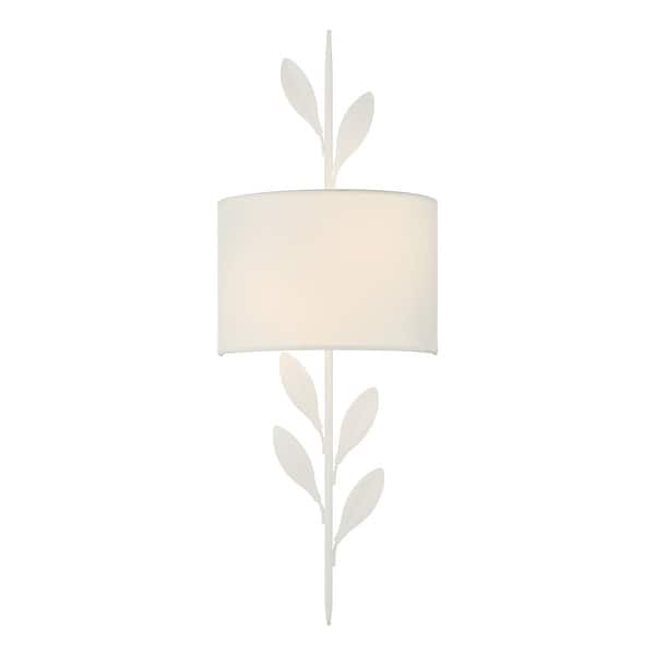 slide 2 of 11, Crystorama Lighting Group Broche 2 Light 24-1/4" High Wall Sconce with Matte White