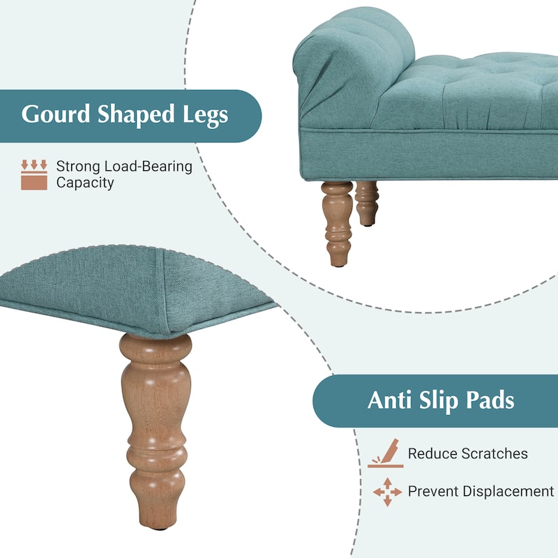 Christopher Knight Home - Wren Upholstered Tufted Bed Bench with Premium Foam and Diamond Button Detail