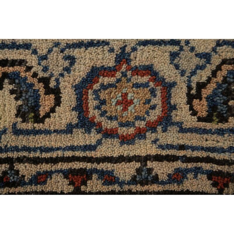 Light Blue Oushak Indian Foyer Rug Handmade Wool Carpet - 2'11"x 5'1"