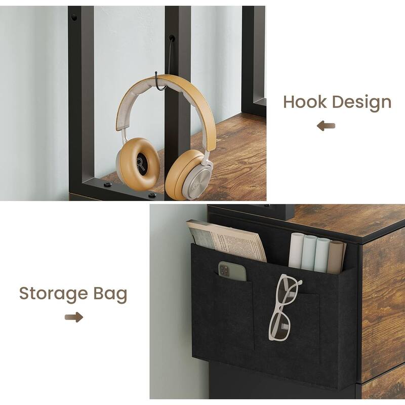 File Cabinet 2 Drawer Lock Filing Cabinet Printer Stand Bookshelves