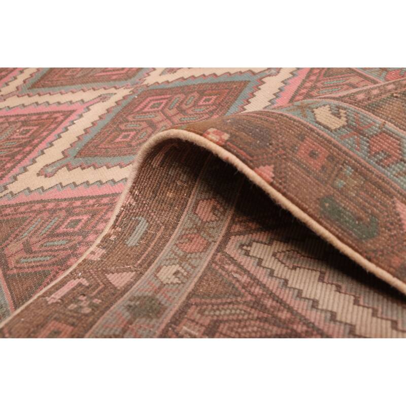 ECARPETGALLERY Hand-knotted Antalya Vintage Brown Wool Rug - 2'5 x 6'3