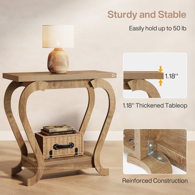 2-Tier End Side Couch Table Nightstand for Living Room Bedroom