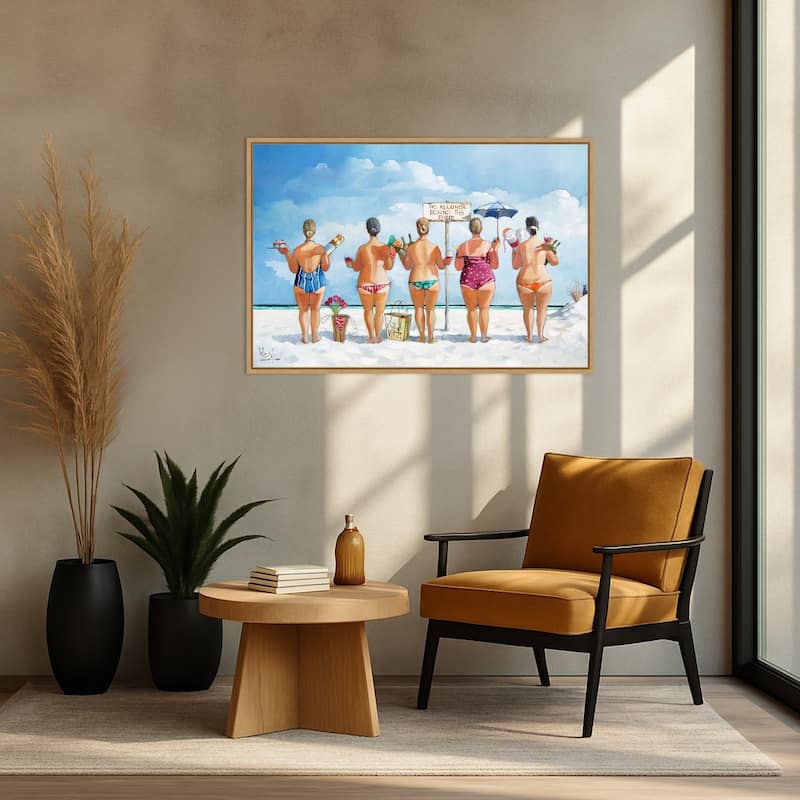 No Alcohol Beyond this Point No. 2 by Ronald West Framed Canvas Wall Art Print