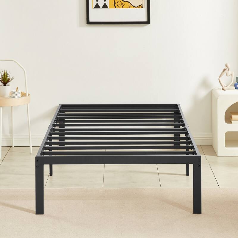 VECELO Kids Bed Frames Queen Size Metal Bed Frames Mattress Foundation(Twin/Full/Queen/King 4 Options)