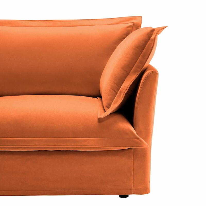 ​Contemporary Footstool - Chenille Fabric
