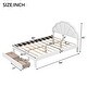 preview thumbnail 4 of 16, Queen Size Upholstered Platform Bed with Seashell Headboard, LED Lighting, and 2 Drawers - High-Density Comfort