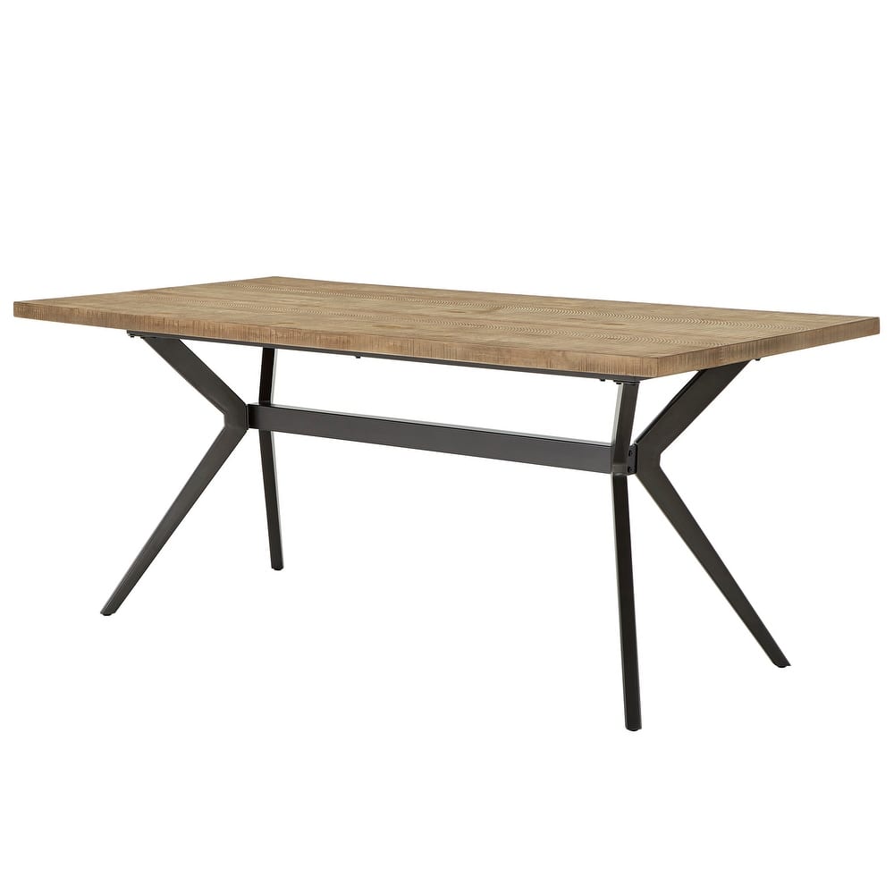 Presley Iron Grey Metal Base Dining Table by iNSPIRE Q Modern