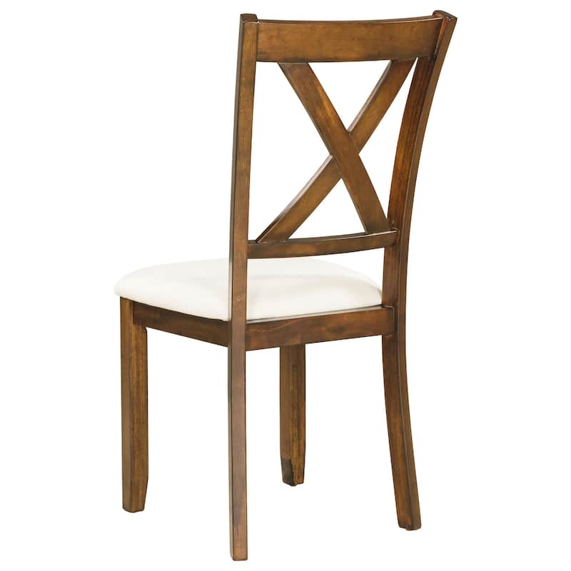 6-Piece Rectangular Dining Set with 4 Fabric Chairs and Bench
