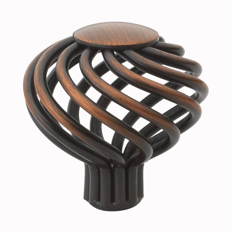 GlideRite 1.5-inch Rustic Bronze Round Birdcage Cabinet Knobs (Pack of 10)