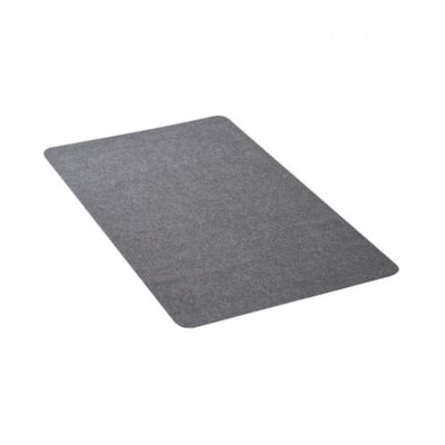 Dark Grey Gaming Chair Mat 55x35 in Polyester Non-Slip Floor Protector