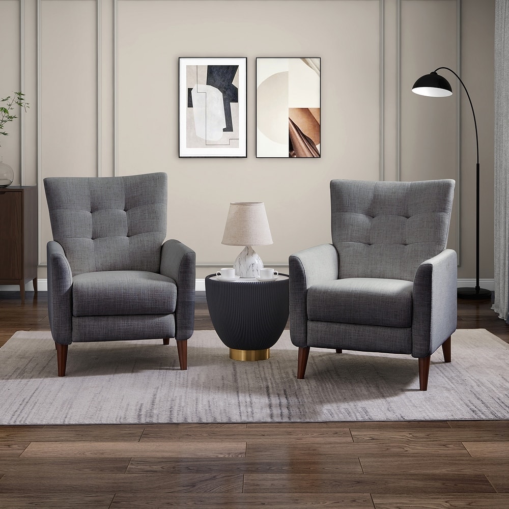 Aurora Comfy Recliner with Tufted Back Set of 2