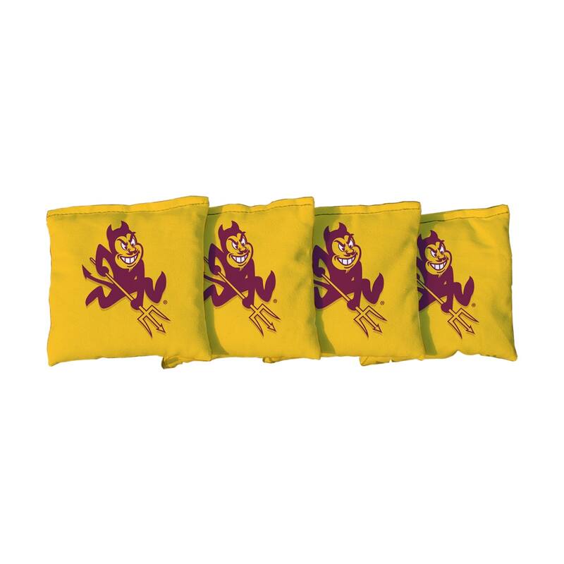 Arizona State Sun Devils Yellow Cornhole Bags - Corn Filled