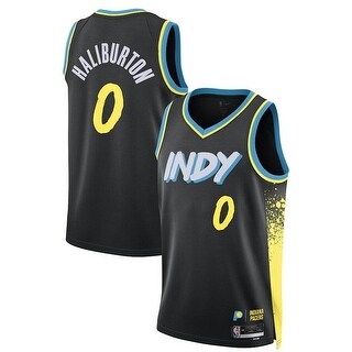 ウェア Indiana Pacers Haliburton GameJerseyXL Indiana Pacers Tyrese Haliburton Black 2023/24 City Edition