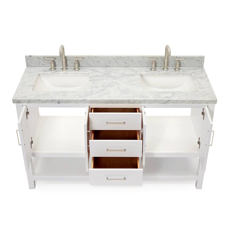 Ariel S061DCWRVO Magnolia 60" Free Standing Single Basin Vanity Set