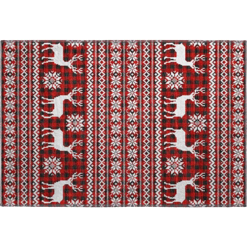 Premium Washable Super Soft Christmas Reindeer Mayfield Rug
