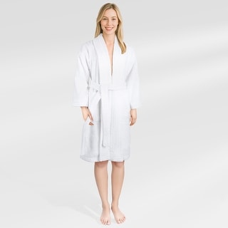 American Soft Linen Women's 100% Cotton Terry Bathrobe - Soft, Absorbent, Quick Dry Turkish Robes for Women