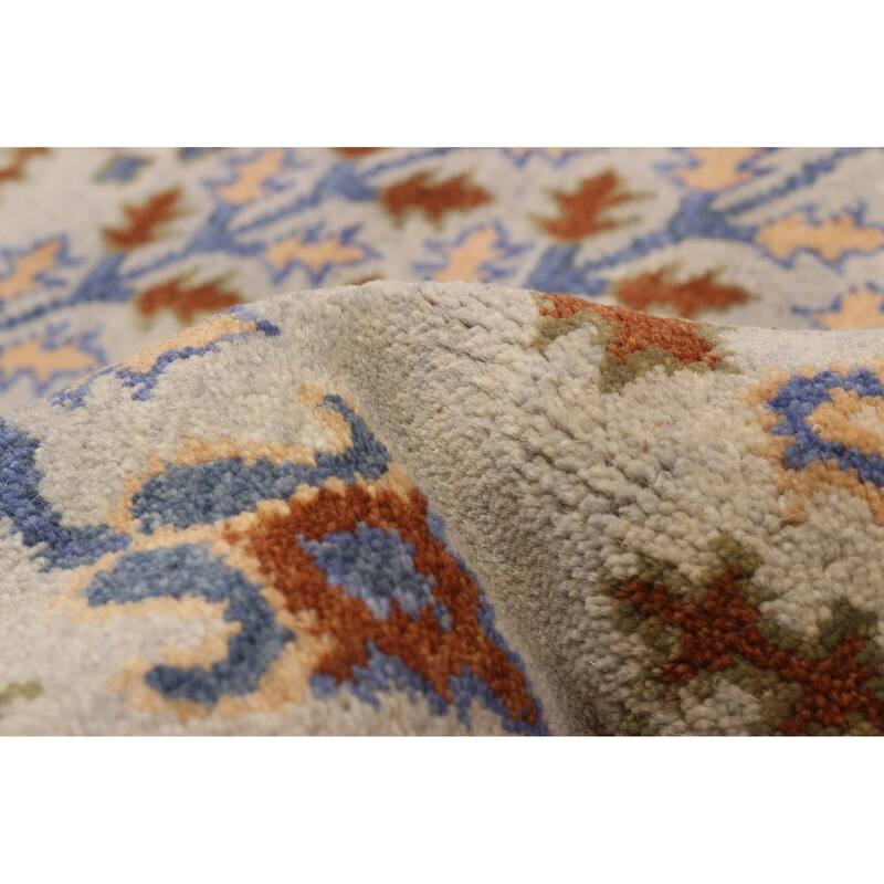 ECARPETGALLERY Hand-knotted Jules Serapi Light Grey Wool Rug - 7'11 x 10'1