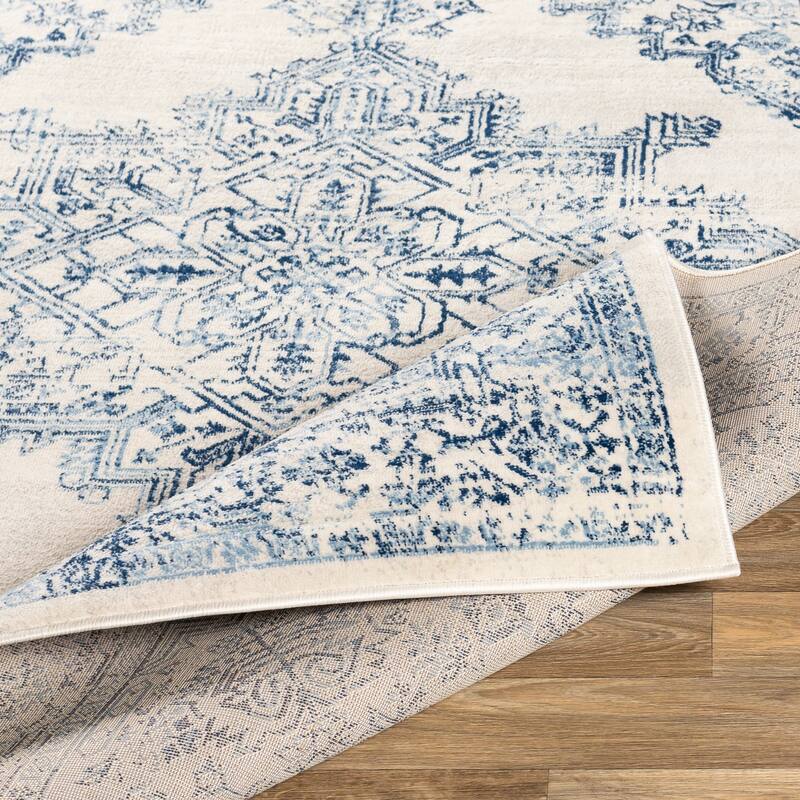 Livabliss Uranus Distressed Medallion Area Rug