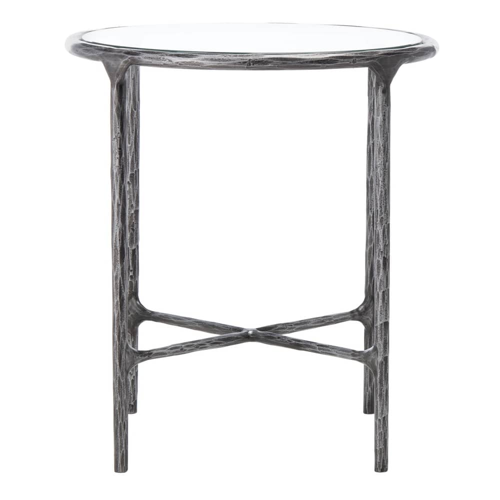 SAFAVIEH Couture Saliha Forged Metal Round End Table - 18" W x 18" L x 20" H - 18"W x 18"D x 20"H
