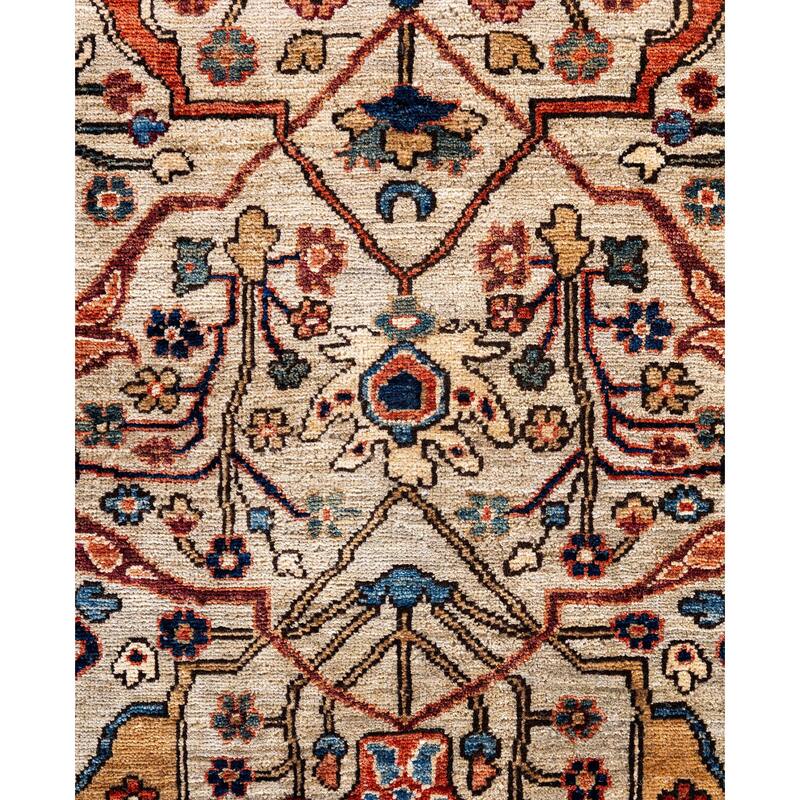 Serapi One-of-a-Kind Hand-Knotted Area Rug - Ivory - 8' 0" x 9' 10"