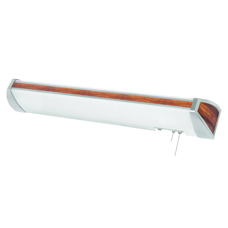 Ideal 40" Fluorescent Overbed Wall Light - 39.94"L x 6.25"Ext x 6.25"W x 5.38"H - 39.94"L x 6.25"Ext x 6.25"W x 5.38"H - Mahogany
