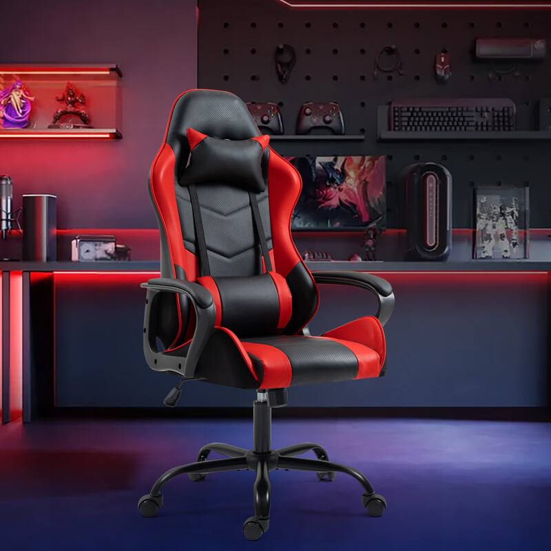 Gaming Chair Ergonomic, adjustable, 360° swivel, with massage lumbar and rocking. Ideal for gaming or office
