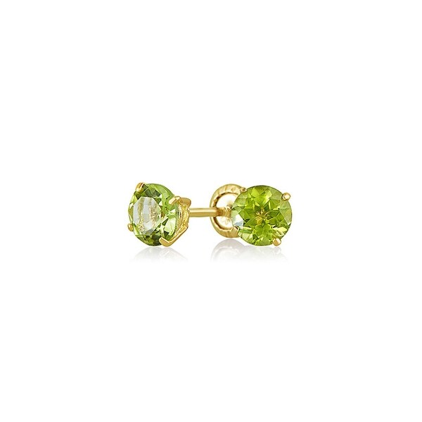 Bling Jewelry Round Peridot August Birthstone Gemstone Baby Bling Jewelry Round Peridot August Birthstone Gemstone Baby Back Stud Earrings 14k Gold 4mm