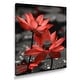 preview thumbnail 2 of 4, Designart "Romantic Red Monocrhome Lotus Pond Photo" Lotus Canvas Wall Art - Modern Wall Decor Art Red Wall Art Print