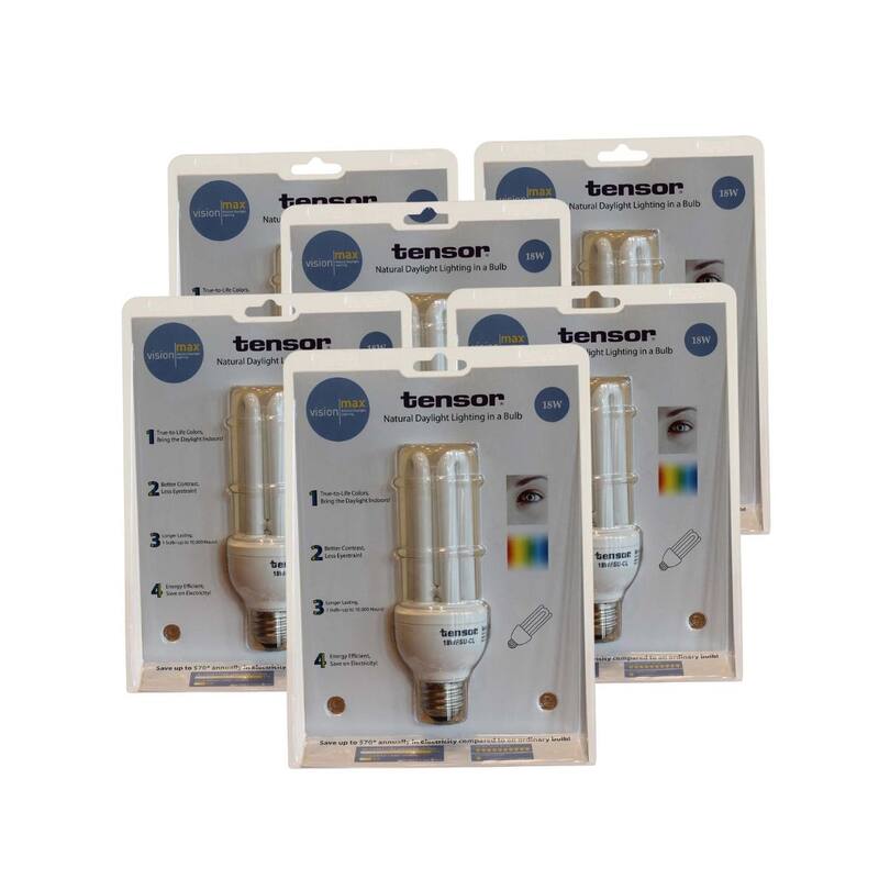 18 Watt Full Spectrum CFL Replacement Bulb (SET OF 6) Standard base by VisionMax - White
