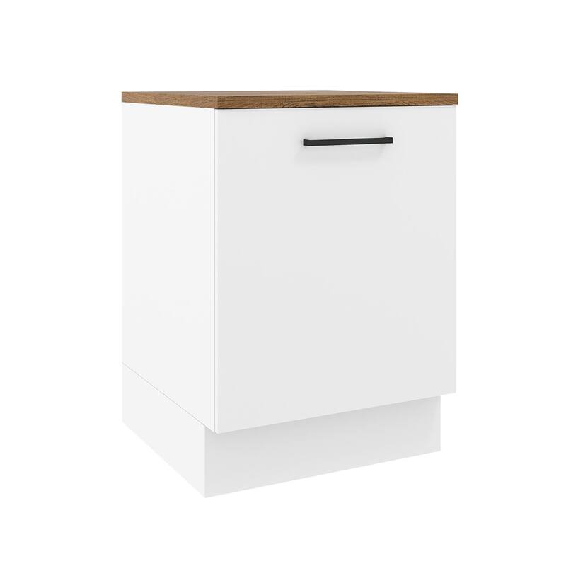 Madesa Hazel Kitchen Storage Base Cabinet 23 Inch Wide - White - White