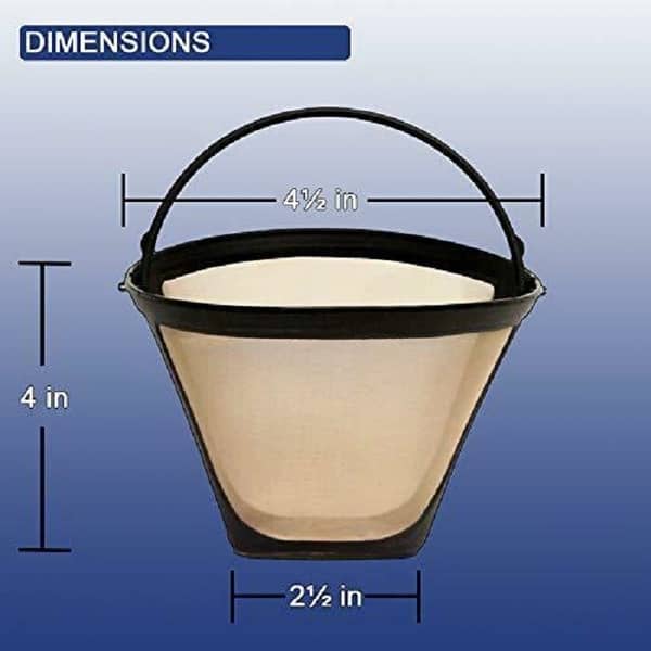 Reusable Coffee Filter, 2 Pack Basket Coffee Filters 8-12 Cup Replacement  Coffee Filter with Stainless Steel Mesh Bottom, Permanent Filter for Mr.