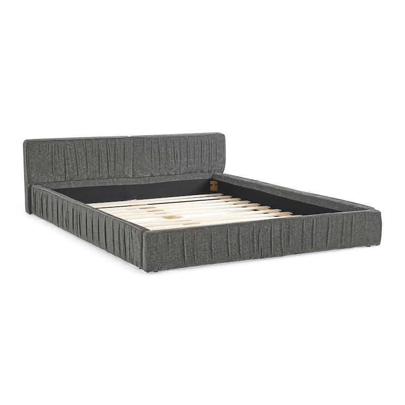 Grounded Queen Size Platform Bed with Headboard and Solid Frame