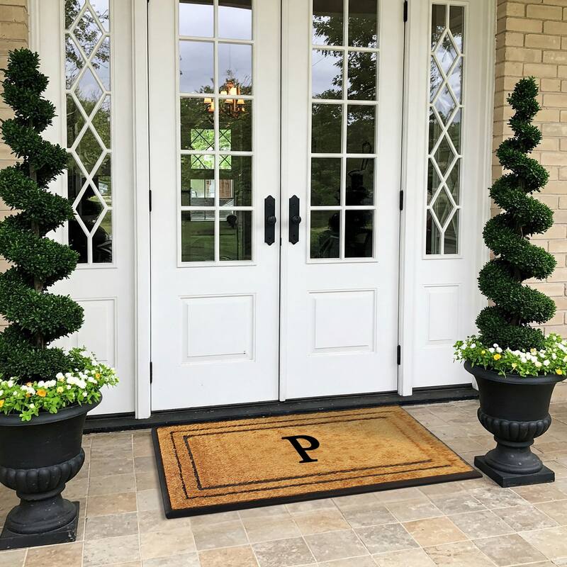 A1HC Natural Coir & Rubber Door Mat, Heavy Duty, Dirt Trapping, Long-Lasting Entrance Doormats,Thick & Durable Outdoor Entry Mat