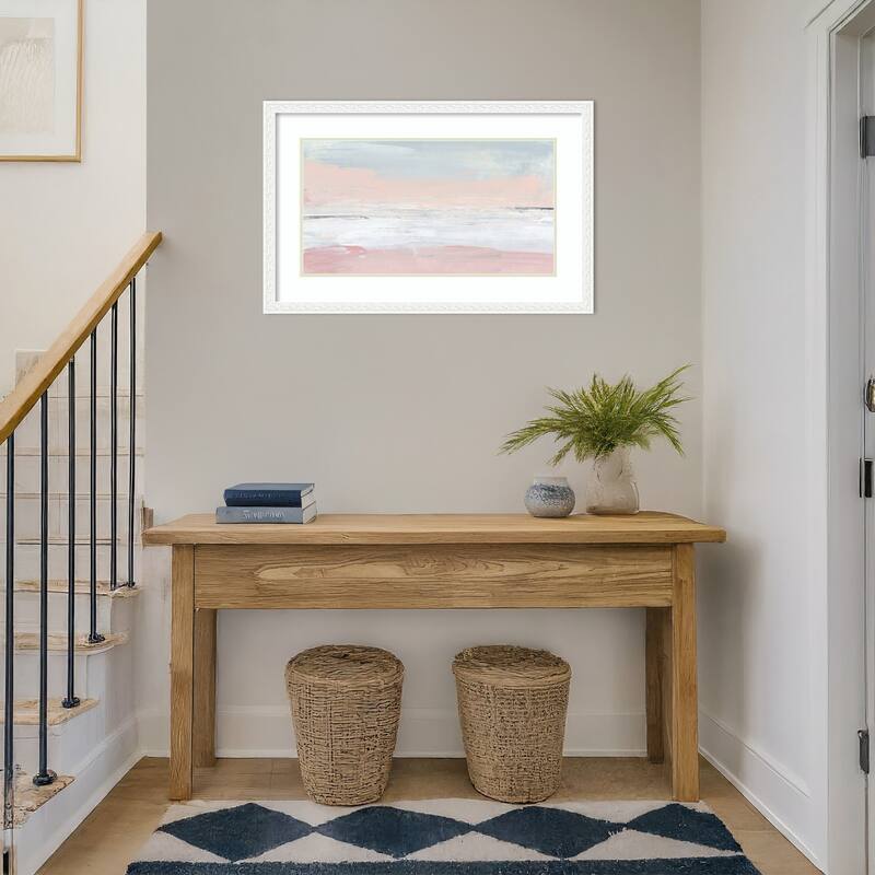 Peaceful Pastel Horizon by Julia Contacessi Wood Framed Wall Art Print