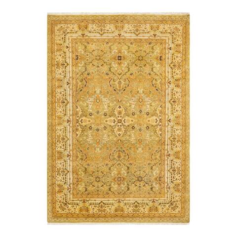 Mogul, One-of-a-Kind Hand-Knotted Area Rug - Green, 4' 8" x 6' 10" - 4' 8" x 6' 10"