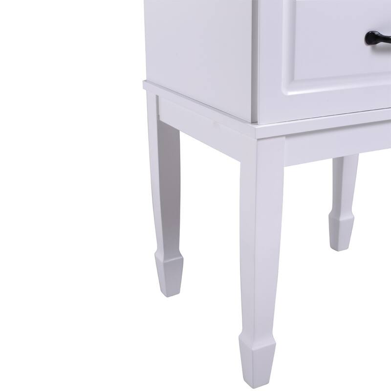 32.6" Black Resin Bathroom Vanity with Sink, Black Brass Faucet and Drain