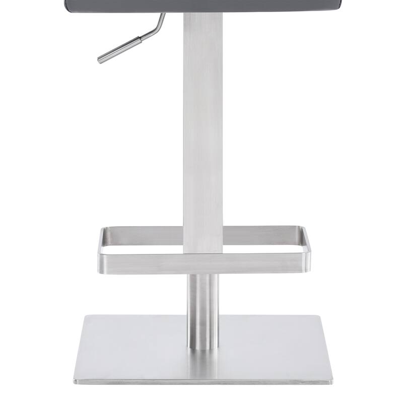 Strick & Bolton Callcott Contemporary Faux Leather and Metal Swivel Bar Stool