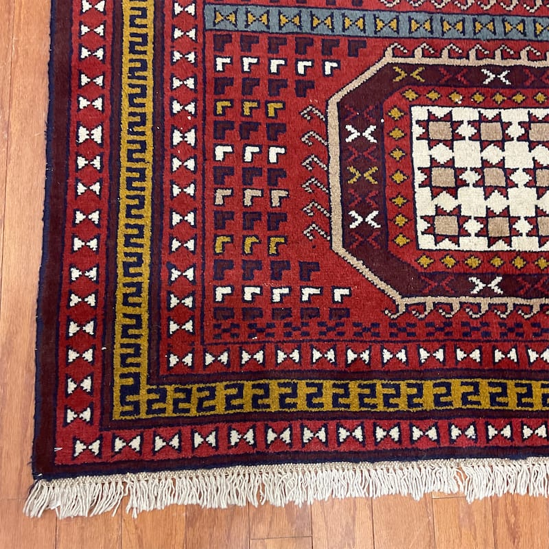 HERAT ORIENTAL Handmade Kurdish Wool Rug - 4' x 5'6"