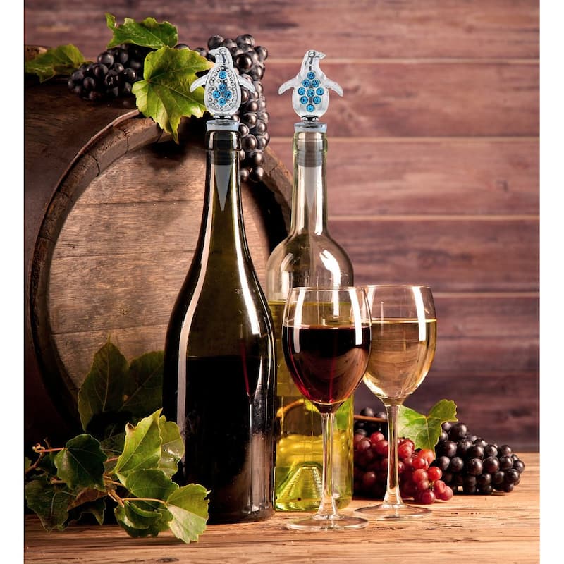 Cheers Penguin Metal Wine Stopper - Elegant Vacuum Seal Reusable - 5 inches