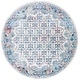 preview thumbnail 64 of 66, SAFAVIEH Brentwood Dile Oriental Damask Trellis Rug 6'7" Round - Ivory/Blue - Round