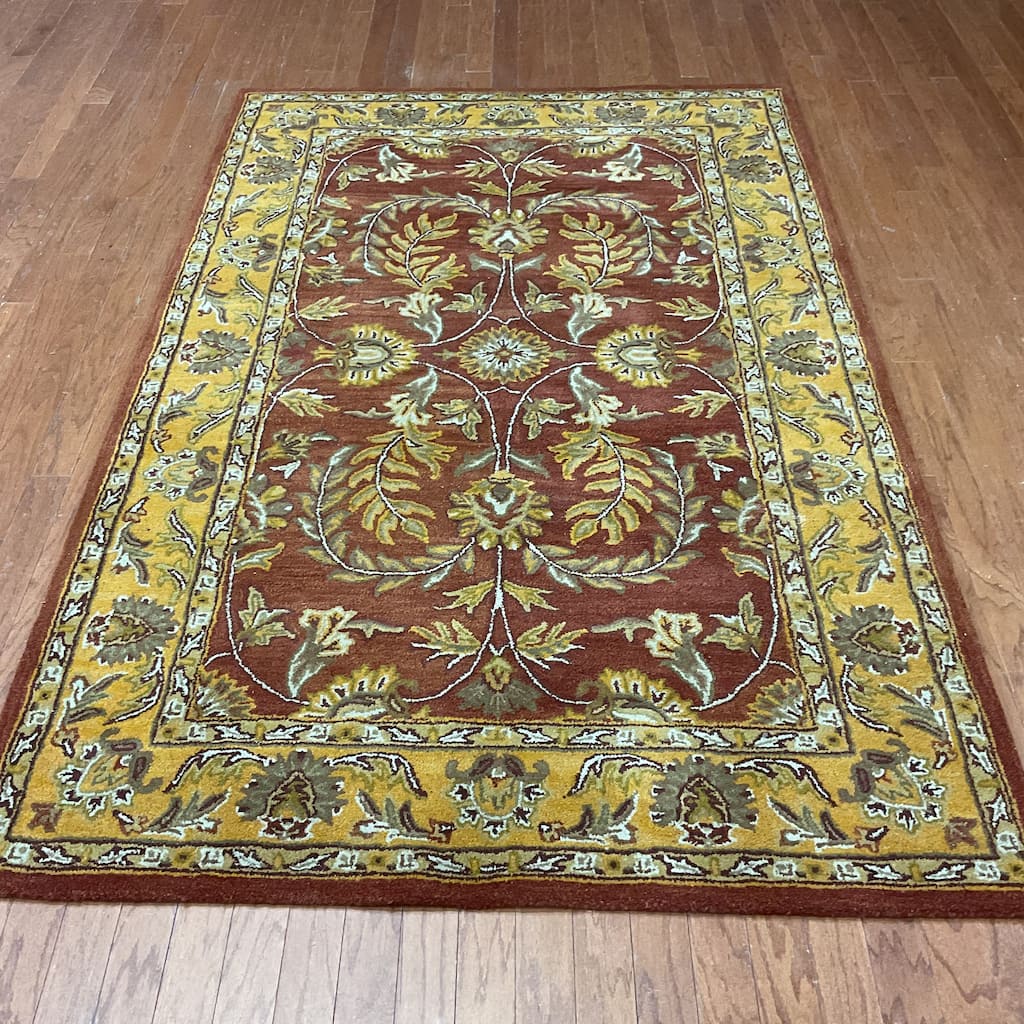 HERAT ORIENTAL Handmade Kashan Wool Rug - 5' x 8'