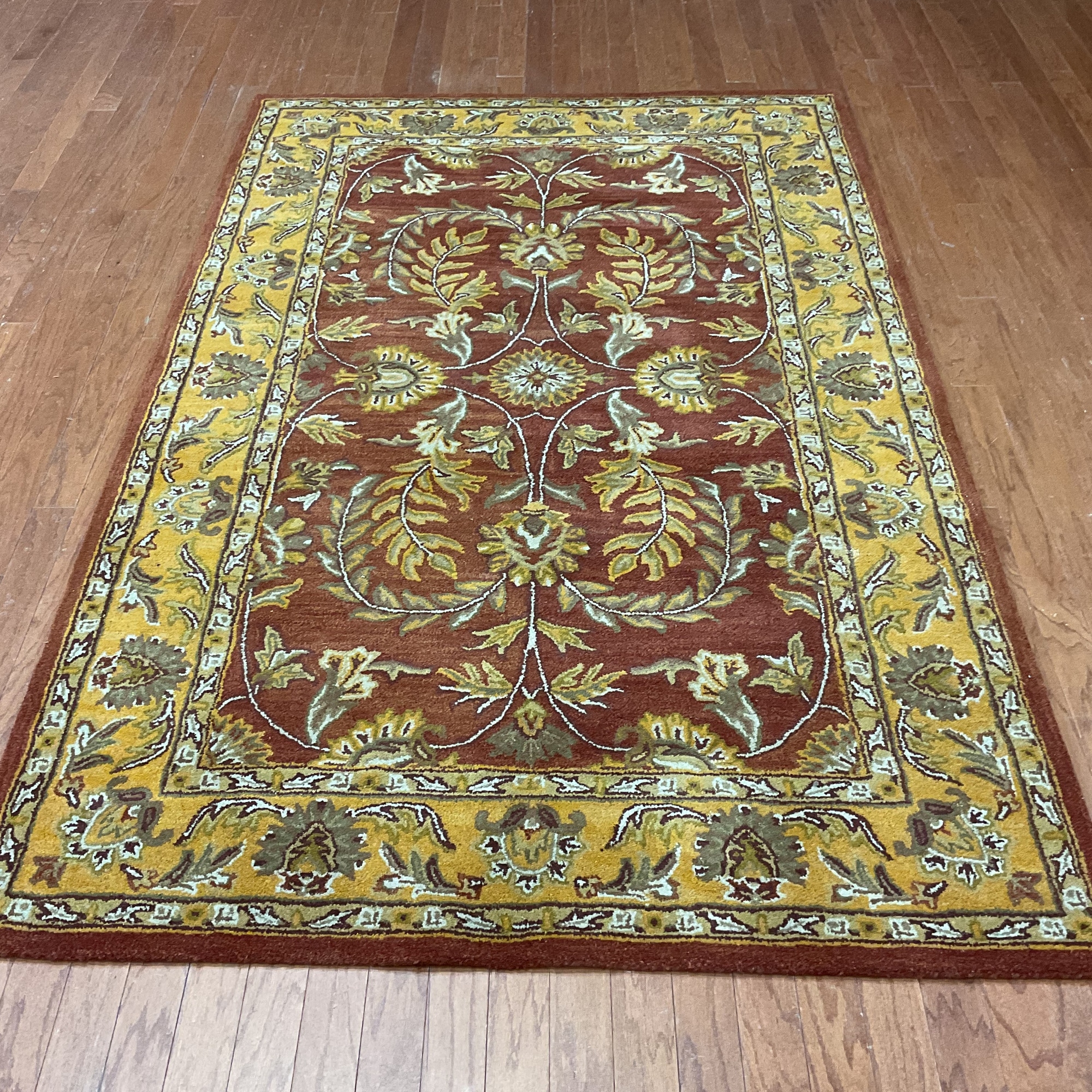 HERAT ORIENTAL Handmade Kashan Wool Rug - 5' x 8'