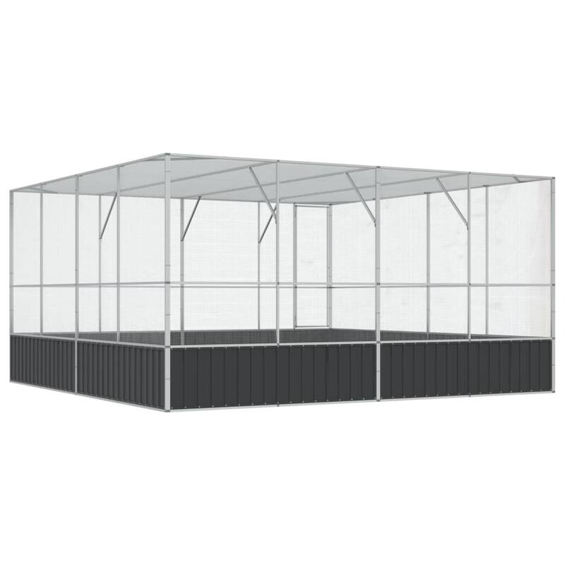 vidaXL Aviary Silver Steel with different size