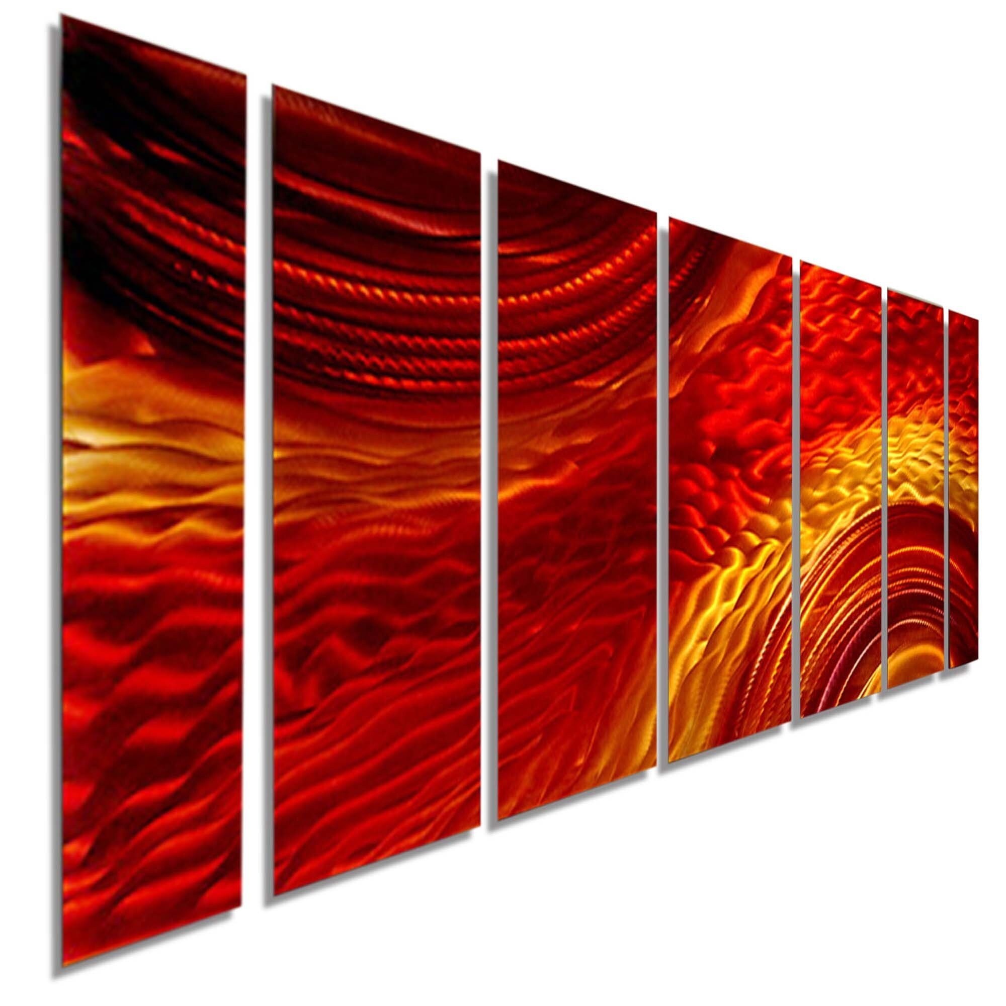 Shop Statements2000 Metal Wall Art Abstract Red Gold Fall Decor By