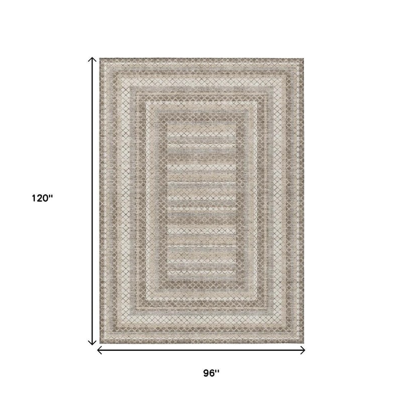HomeRoots Geometric Transitional Rectangle Outdoor Rug