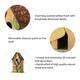 Glitzhome 10"H Multicolor Cute Distressed Solid Wood Birdhouse