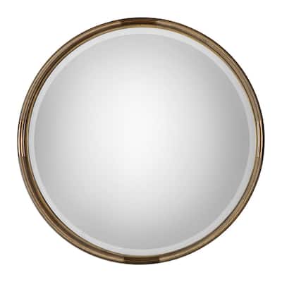 Uttermost Finnick 36" Round Iron Coil Framed Contemporary Industrial