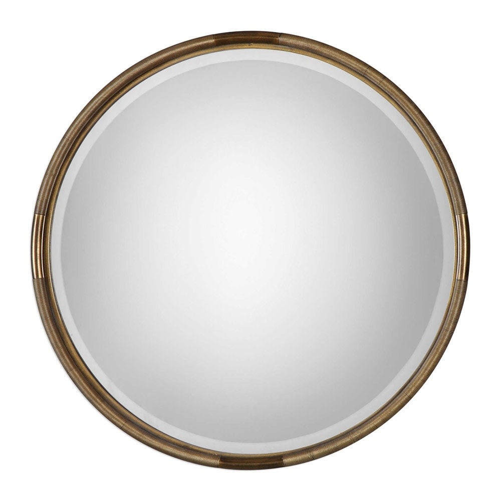 Uttermost Finnick 36" Round Iron Coil Framed Contemporary Industrial