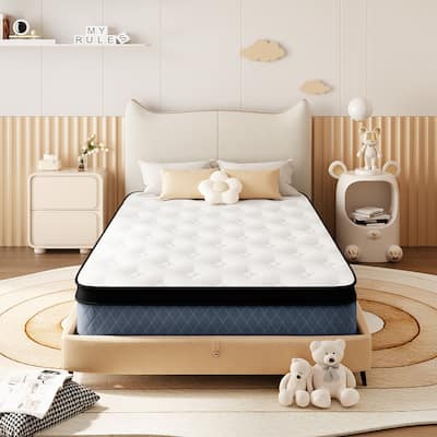 8-inch Medium Firm Gel Memory Foam Mattress with Pocket Spring Hybrid Mattress