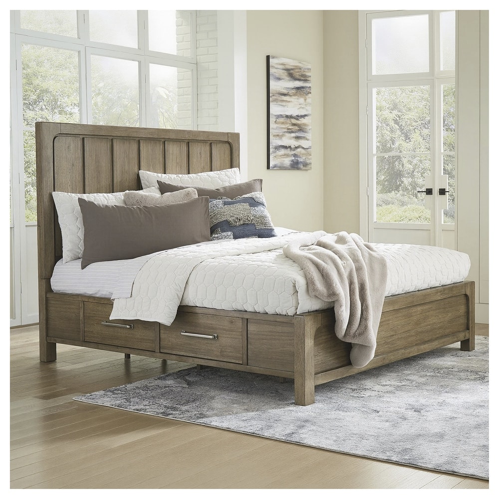 Signature Design by Ashley Cabalynn Brown Panel Bed with Storage